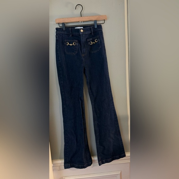 LOFT Blue Flare Wide Leg Jeans - Picture 10 of 10